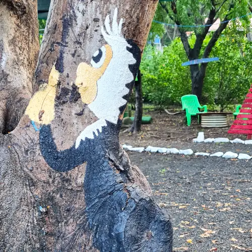 Même les troncs sont décorés !