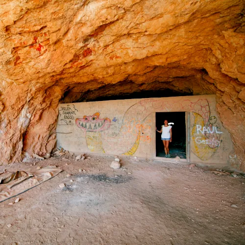 Tunnel décor d'Indiana Jones et la dernière croisade