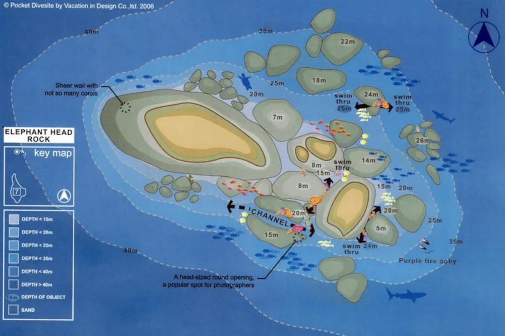 Site de plongée d'Elephant Head Rock